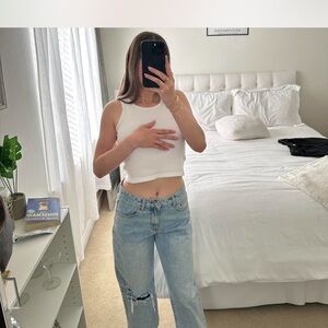 White Fox Boutique Light Blue Straight Leg Jeans